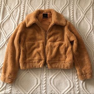 Urban outfitters teddy jacket small